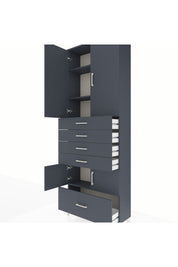 Arges Dolap 4 Raflı 5 Çekmeceli 4 Kapaklı 88x30x243 - S33M027V5A