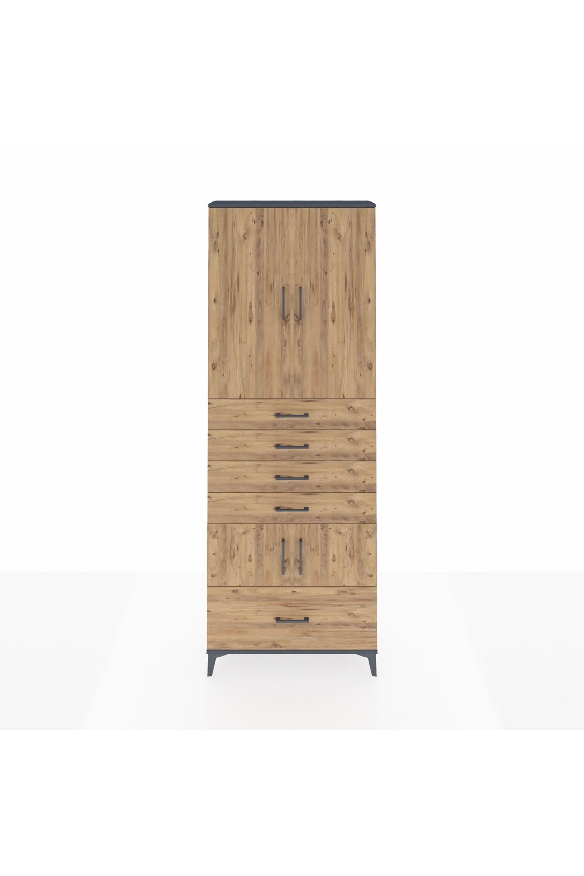 Arges Dolap 4 Raflı 5 Çekmeceli 4 Kapaklı 88x30x243 - S33M027V6A
