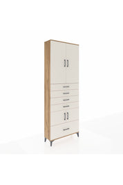 Arges Dolap 4 Raflı 5 Çekmeceli 4 Kapaklı 88x30x243 - S33M027V7A