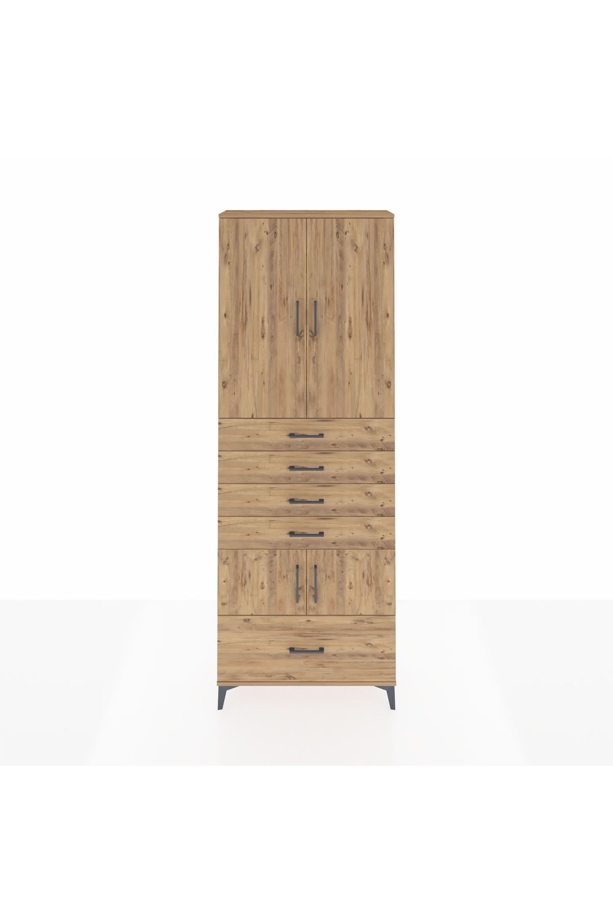 Arges Dolap 4 Raflı 5 Çekmeceli 4 Kapaklı 88x30x243 - S33M027V9A