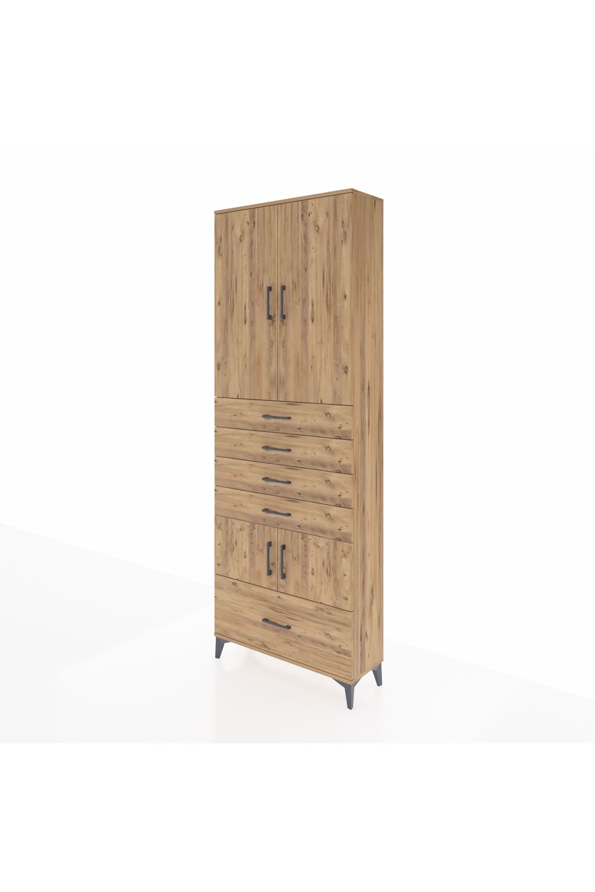 Arges Dolap 4 Raflı 5 Çekmeceli 4 Kapaklı 88x30x243 - S33M027V9A