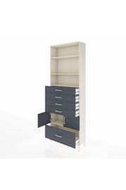 Arges Dolap 4 Raflı 5 Çekmeceli 2 Kapaklı 88x30x243 - S33M028V2A