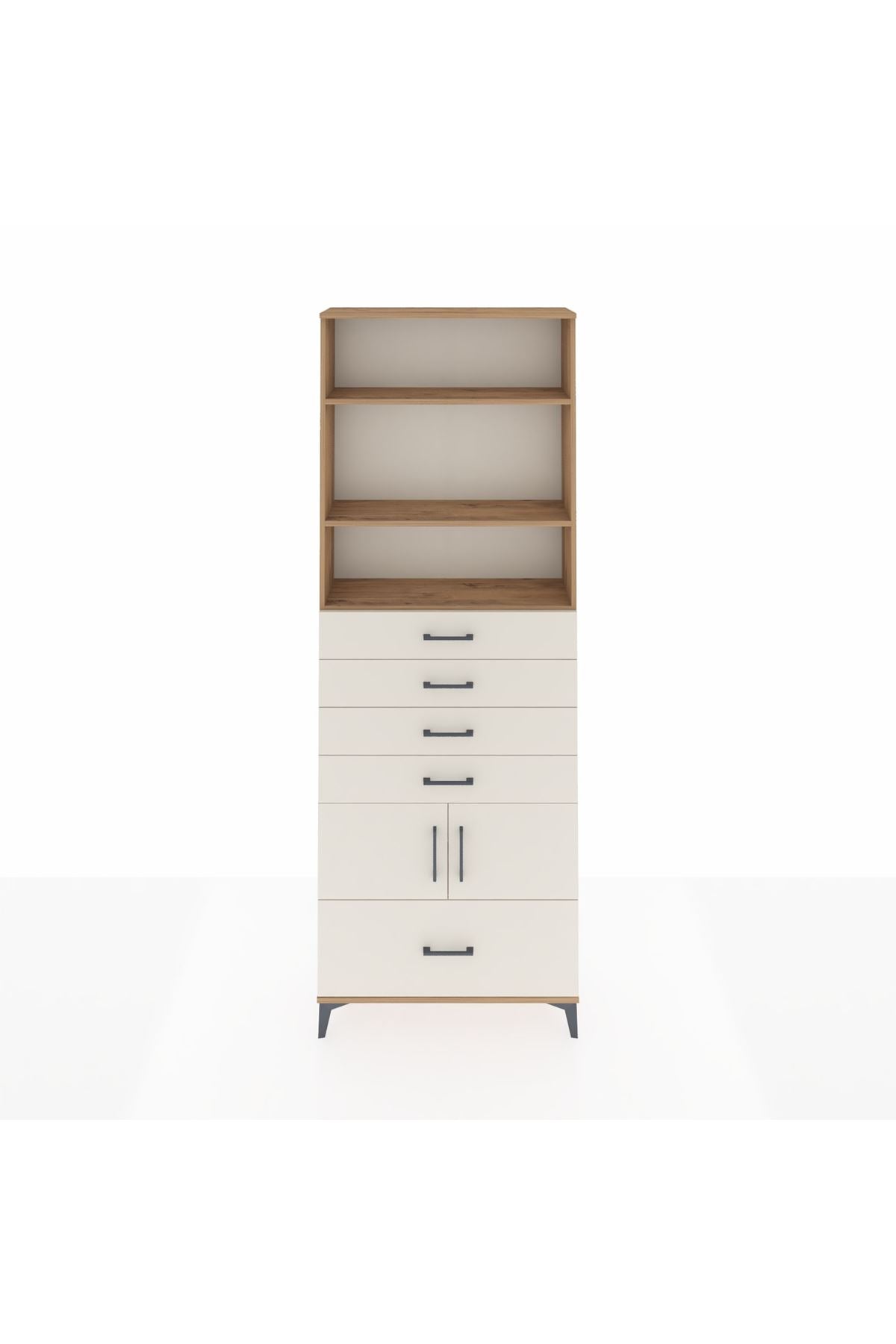 Arges Dolap 4 Raflı 5 Çekmeceli 2 Kapaklı 88x30x243 - S33M028V7A