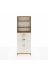 Arges Dolap 4 Raflı 5 Çekmeceli 2 Kapaklı 88x30x243