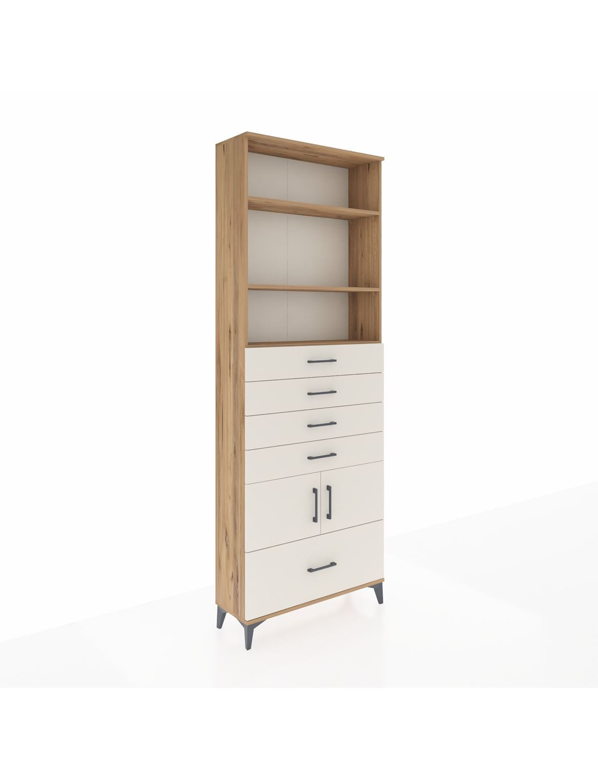 Arges Dolap 4 Raflı 5 Çekmeceli 2 Kapaklı 88x30x243 - S33M028V7A