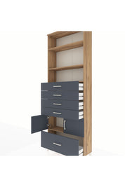 Arges Dolap 4 Raflı 5 Çekmeceli 2 Kapaklı 88x30x243 - S33M028V8A