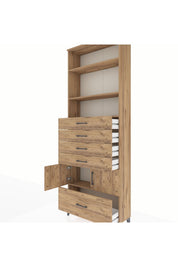 Arges Dolap 4 Raflı 5 Çekmeceli 2 Kapaklı 88x30x243 - S33M028V9A