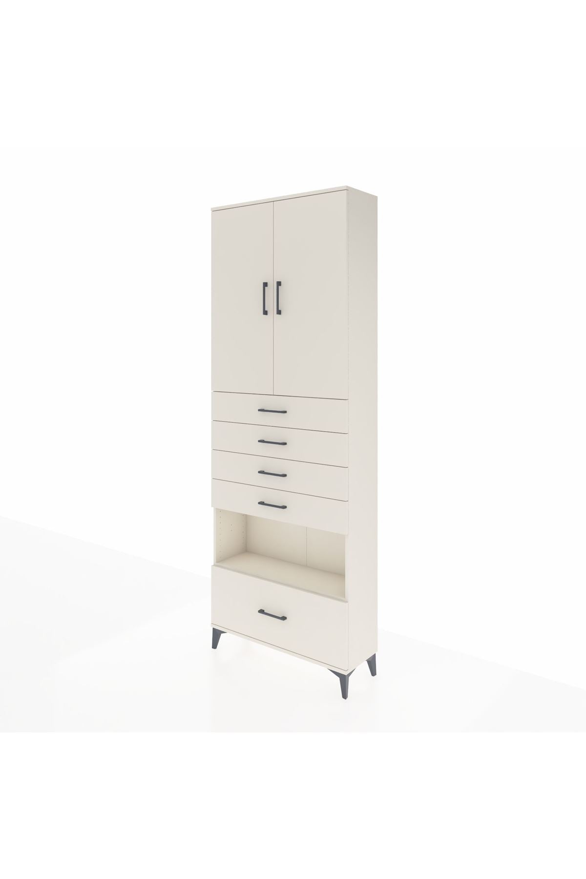 Arges Dolap 4 Raflı 5 Çekmeceli 2 Kapaklı 88x30x243 - S33M029V1A