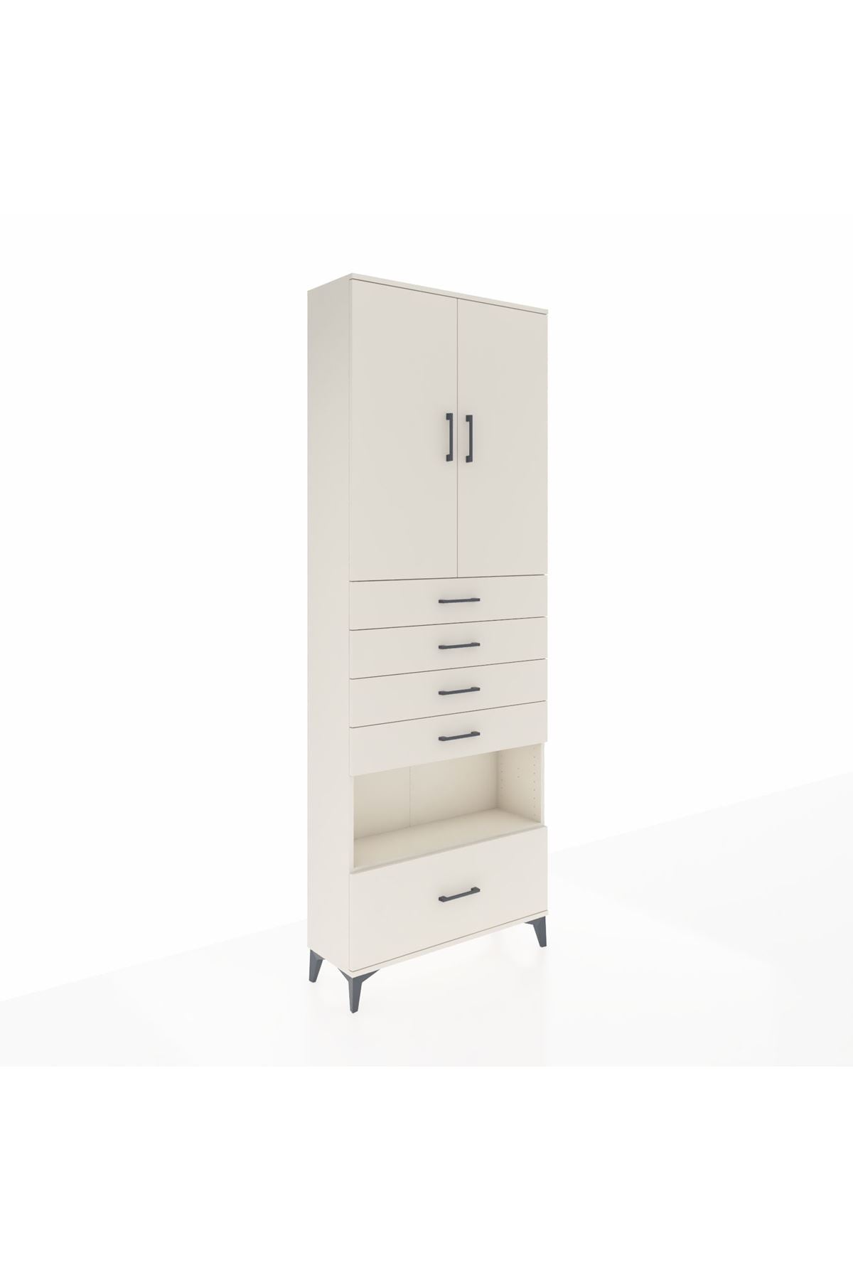 Arges Dolap 4 Raflı 5 Çekmeceli 2 Kapaklı 88x30x243 - S33M029V1A