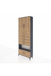 Arges Dolap 4 Raflı 5 Çekmeceli 2 Kapaklı 88x30x243 - S33M029V6A
