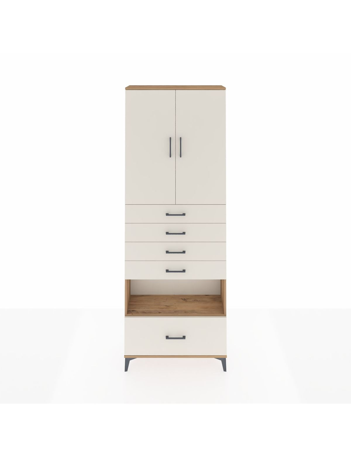 Arges Dolap 4 Raflı 5 Çekmeceli 2 Kapaklı 88x30x243 - S33M029V7A