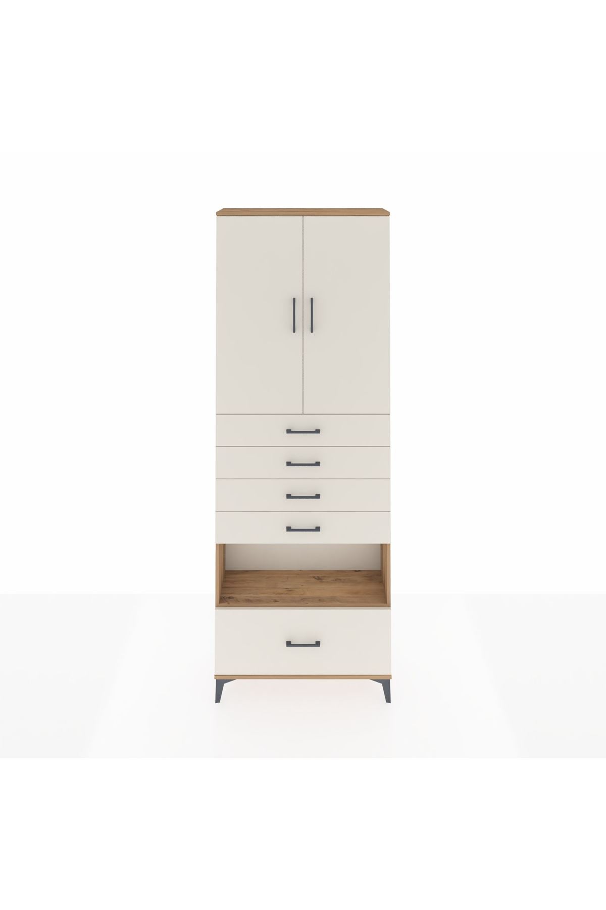 Arges Dolap 4 Raflı 5 Çekmeceli 2 Kapaklı 88x30x243 - S33M029V7A