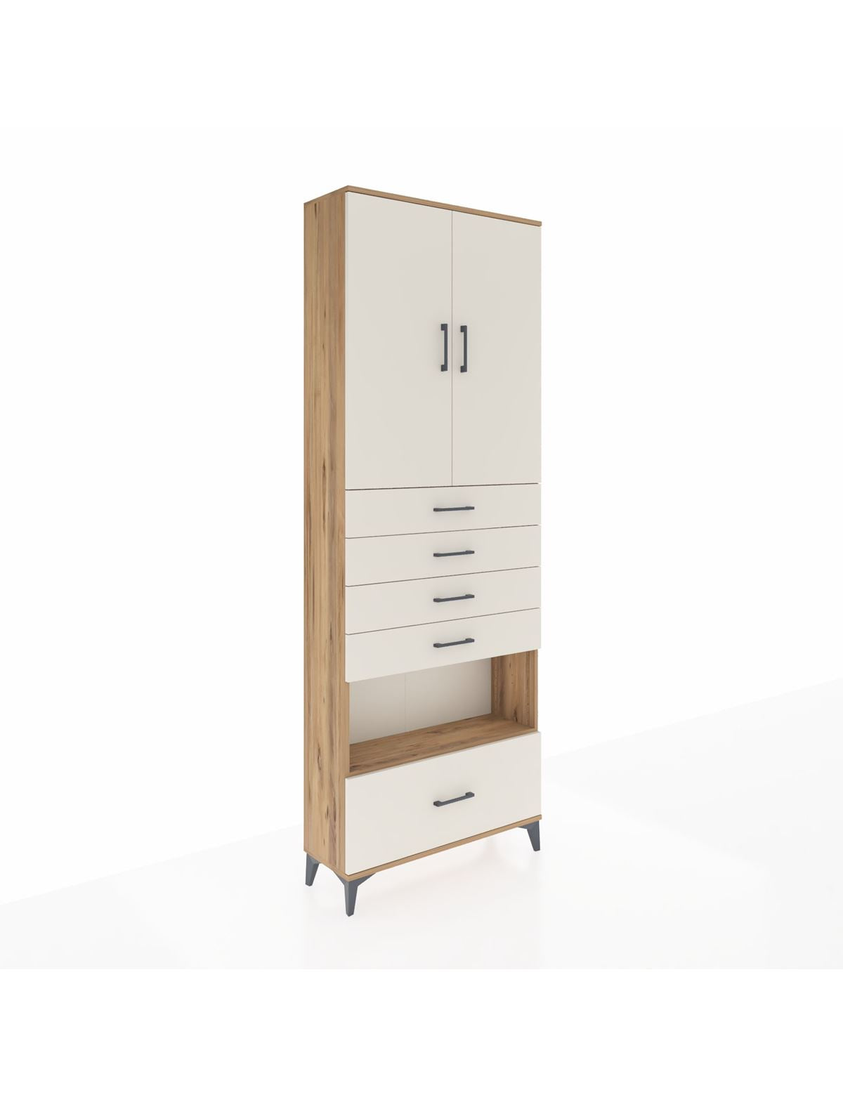 Arges Dolap 4 Raflı 5 Çekmeceli 2 Kapaklı 88x30x243 - S33M029V7A