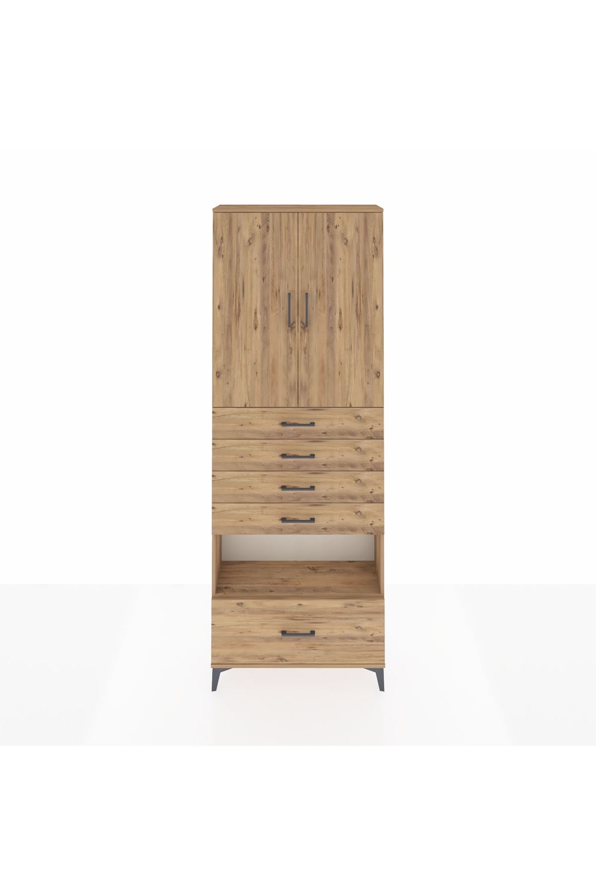 Arges Dolap 4 Raflı 5 Çekmeceli 2 Kapaklı 88x30x243 - S33M029V9A