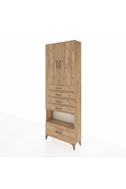 Arges Dolap 4 Raflı 5 Çekmeceli 2 Kapaklı 88x30x243 - S33M029V9A