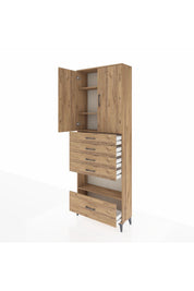 Arges Dolap 4 Raflı 5 Çekmeceli 2 Kapaklı 88x30x243 - S33M029V9A
