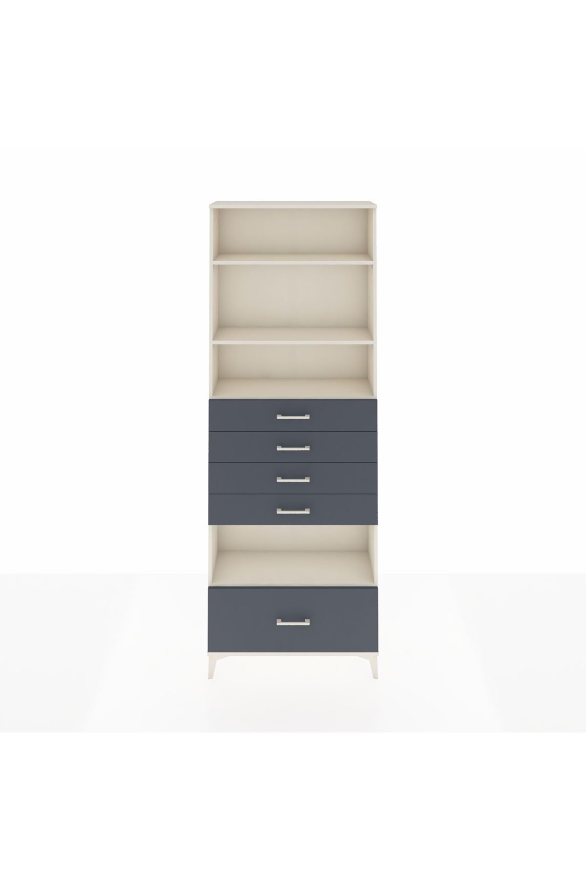 Arges Dolap 4 Raflı 5 Çekmeceli 88x30x243 - S33M030V2A