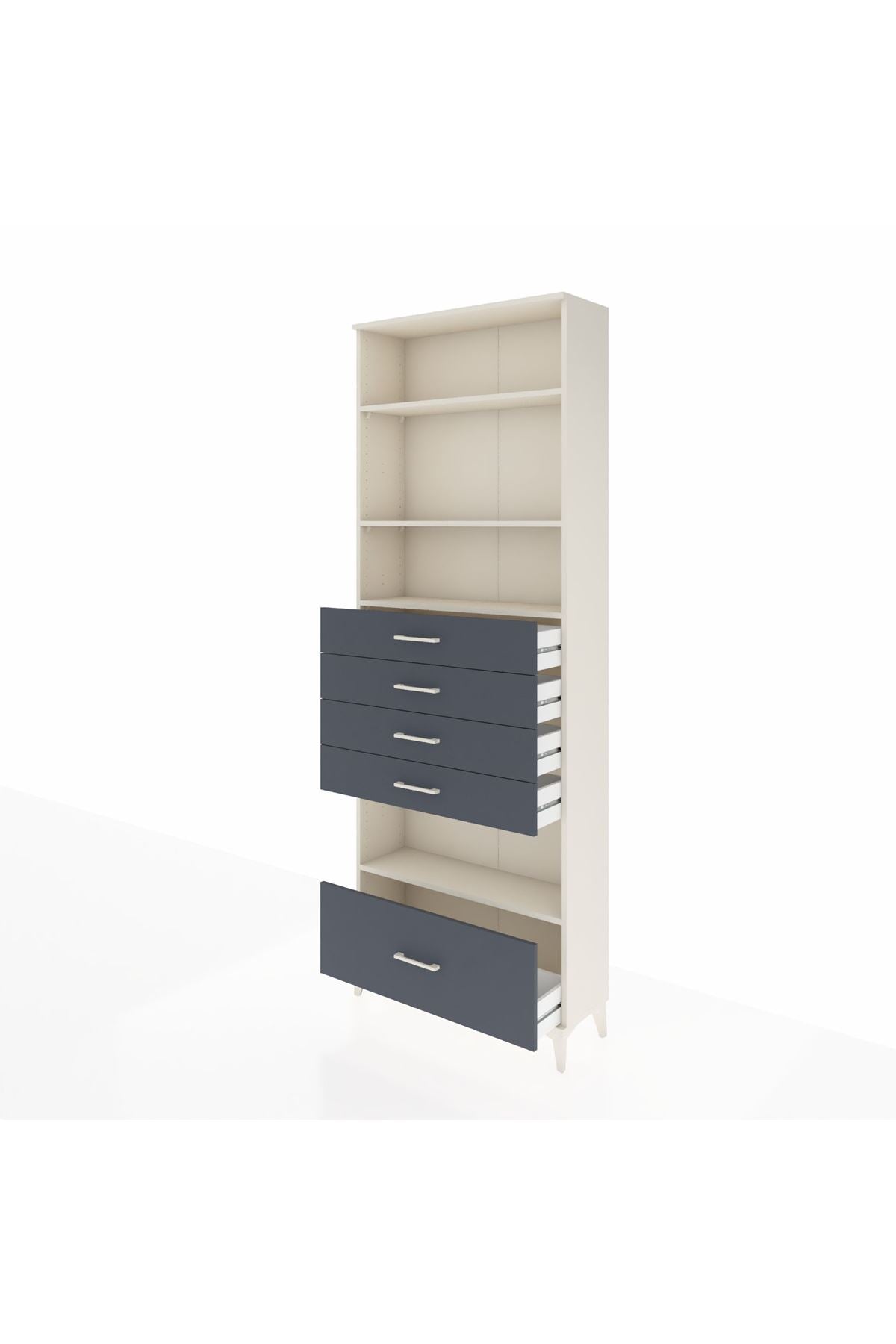 Arges Dolap 4 Raflı 5 Çekmeceli 88x30x243 - S33M030V2A