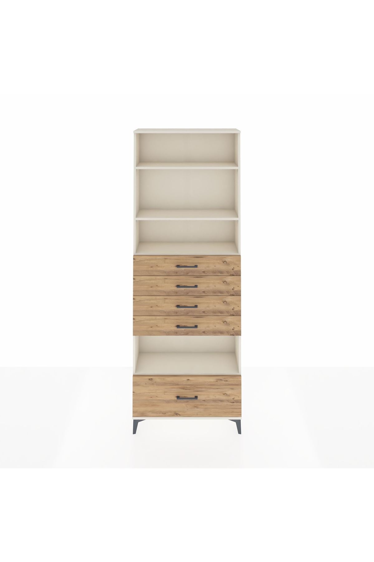 Arges Dolap 4 Raflı 5 Çekmeceli 88x30x243 - S33M030V3A