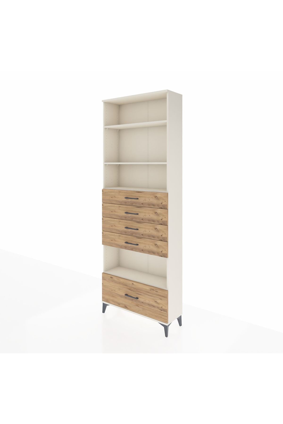 Arges Dolap 4 Raflı 5 Çekmeceli 88x30x243 - S33M030V3A