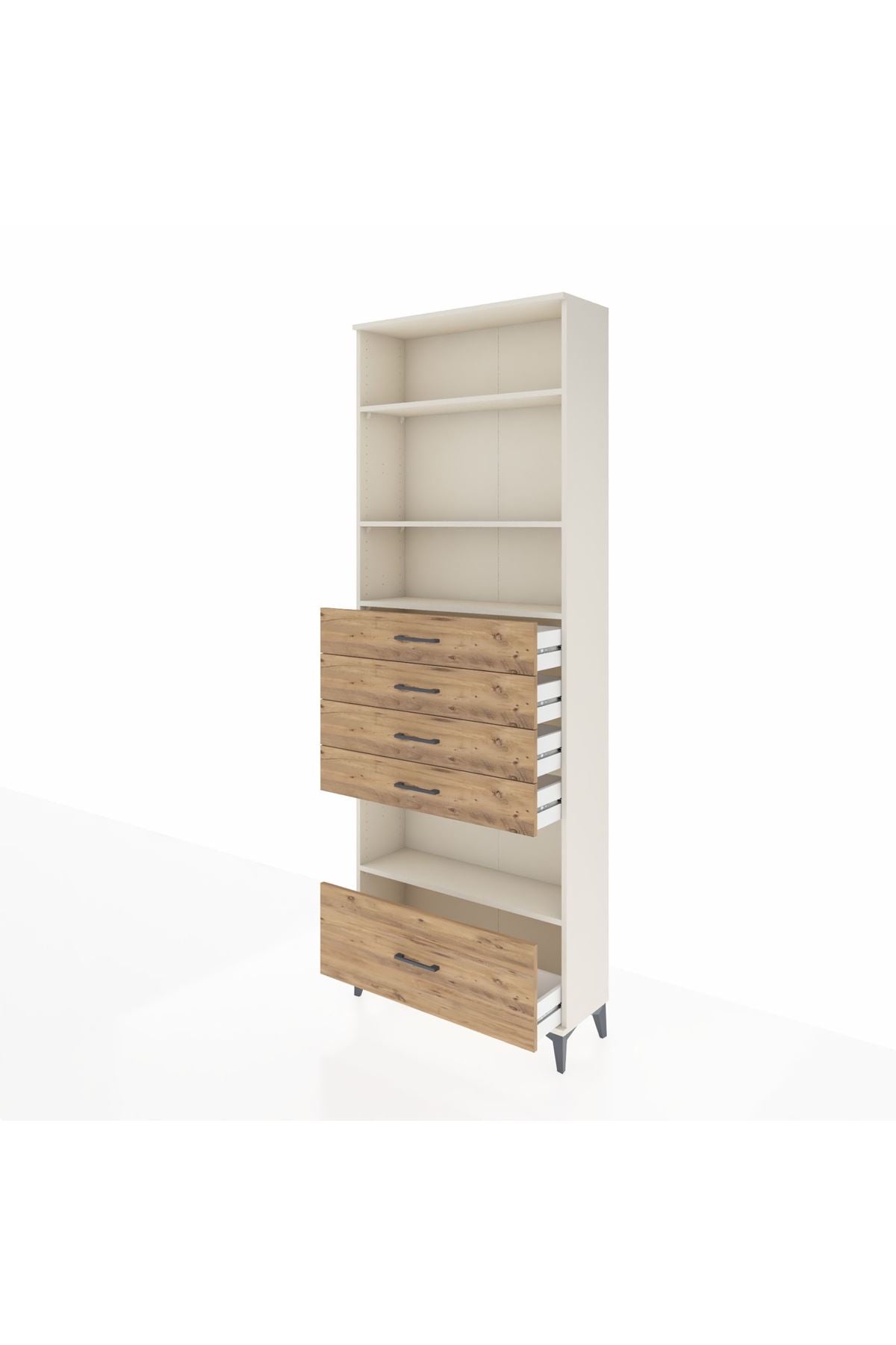 Arges Dolap 4 Raflı 5 Çekmeceli 88x30x243 - S33M030V3A