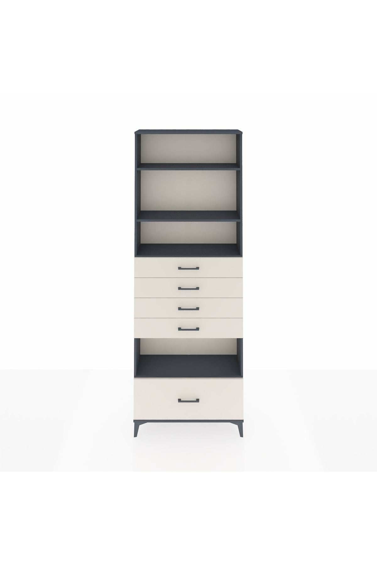 Arges Dolap 4 Raflı 5 Çekmeceli 88x30x243 - S33M030V4A