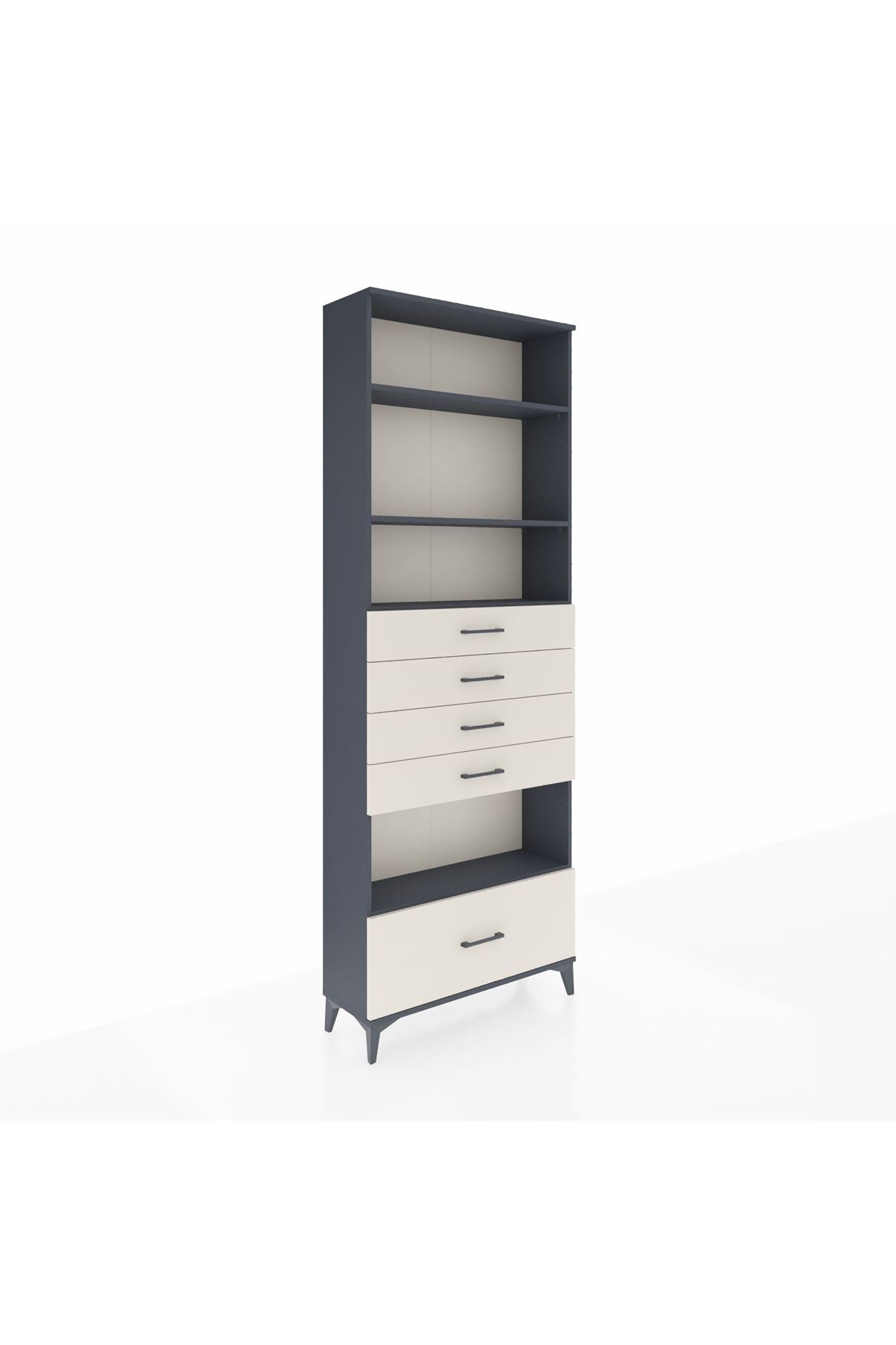 Arges Dolap 4 Raflı 5 Çekmeceli 88x30x243 - S33M030V4A