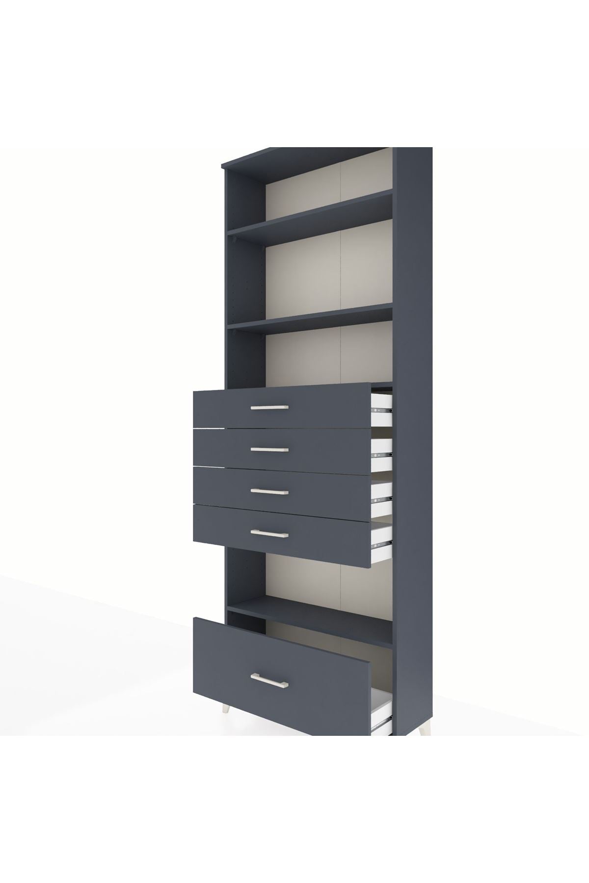 Arges Dolap 4 Raflı 5 Çekmeceli 88x30x243 - S33M030V5A