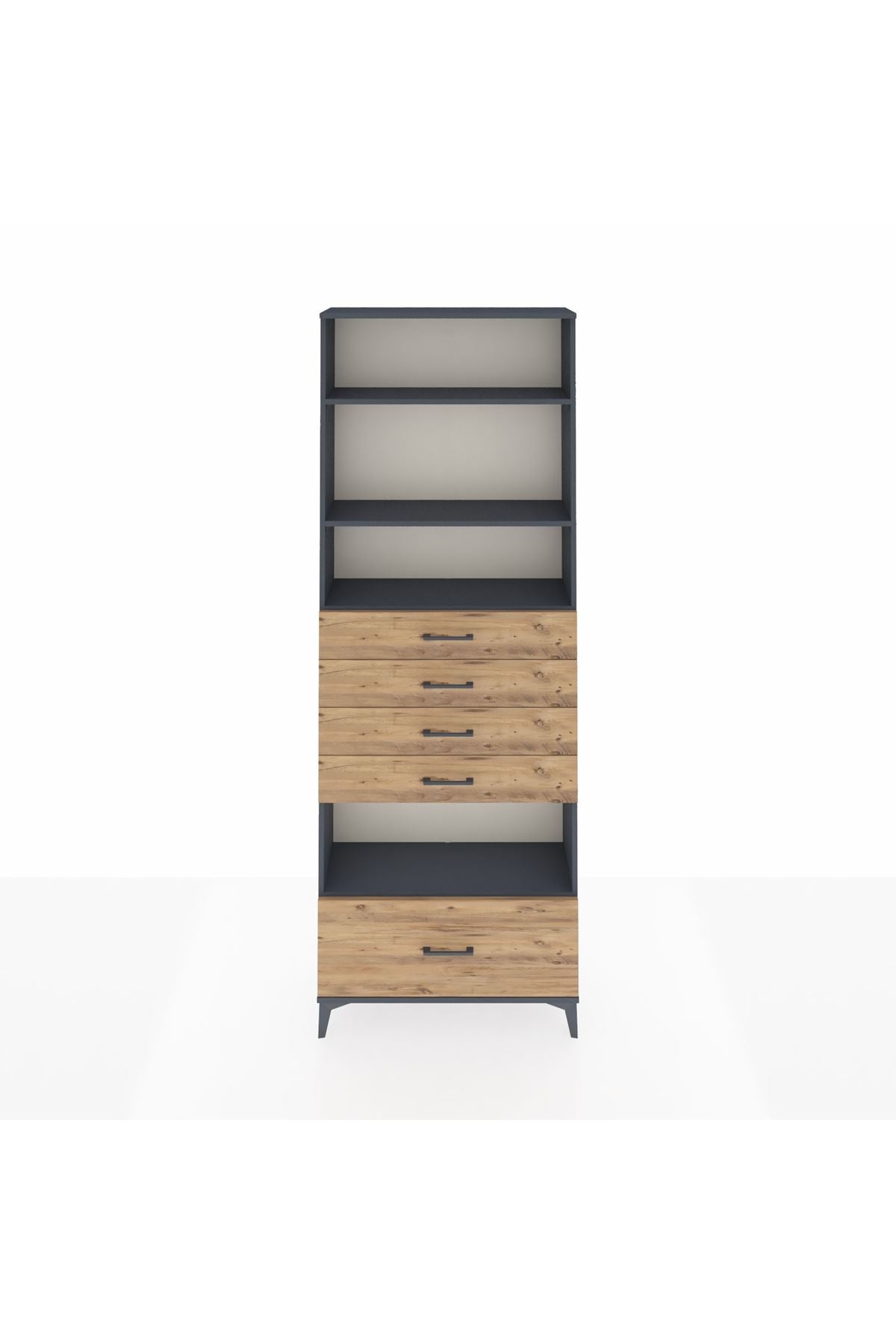 Arges Dolap 4 Raflı 5 Çekmeceli 88x30x243 - S33M030V6A