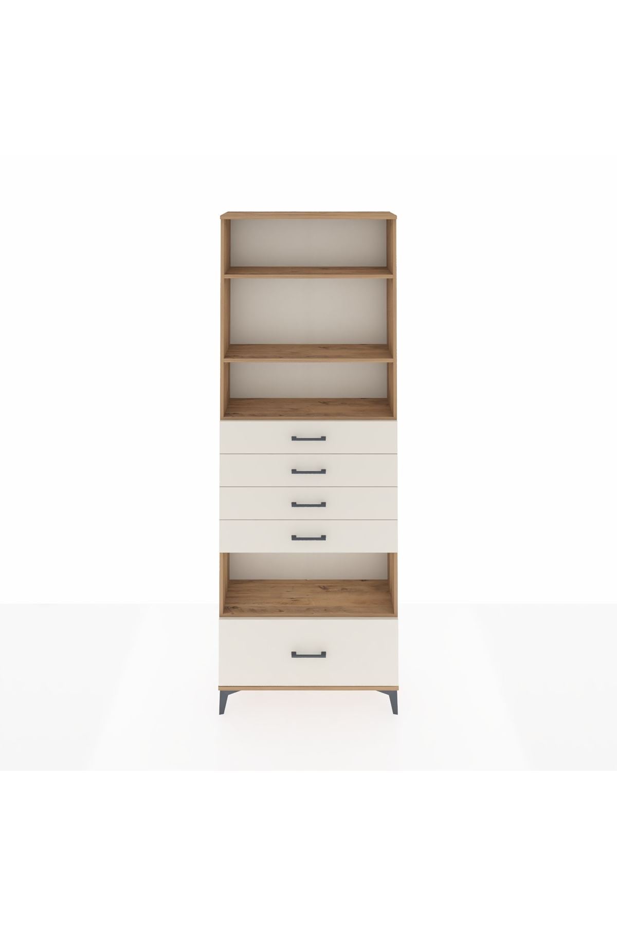 Arges Dolap 4 Raflı 5 Çekmeceli 88x30x243 - S33M030V7A