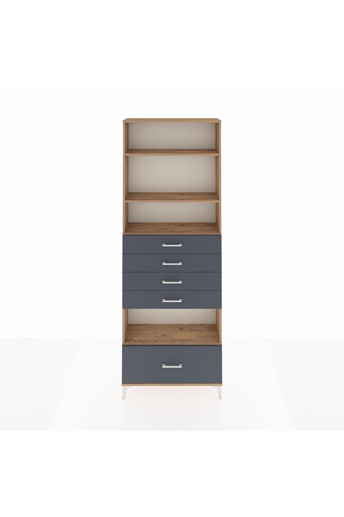 Arges Dolap 4 Raflı 5 Çekmeceli 88x30x243 - S33M030V8A