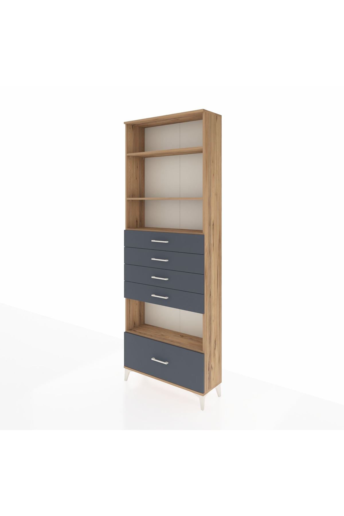 Arges Dolap 4 Raflı 5 Çekmeceli 88x30x243 - S33M030V8A