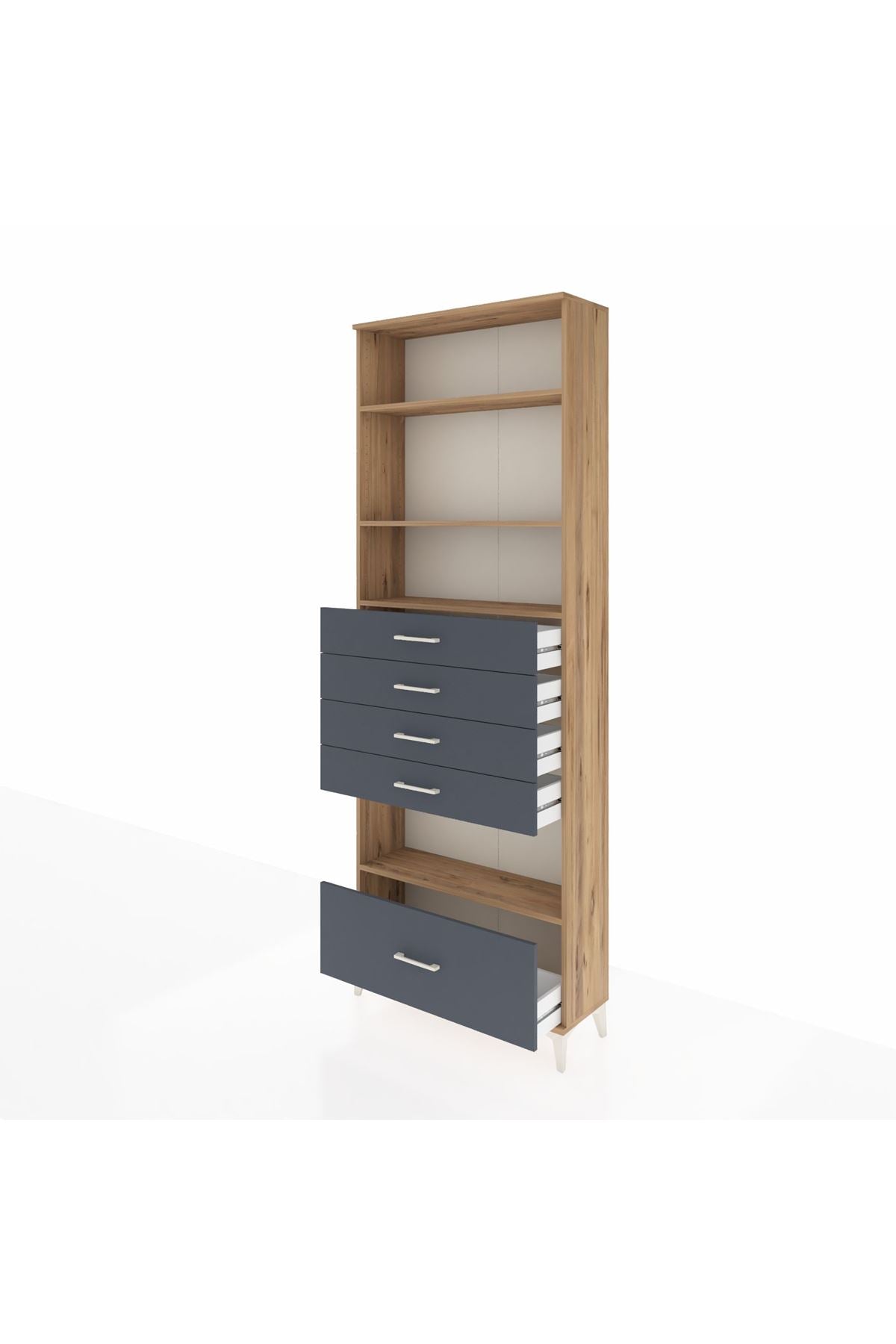 Arges Dolap 4 Raflı 5 Çekmeceli 88x30x243 - S33M030V8A