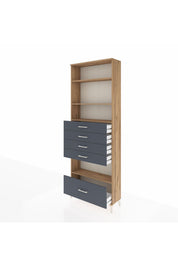 Arges Dolap 4 Raflı 5 Çekmeceli 88x30x243 - S33M030V8A