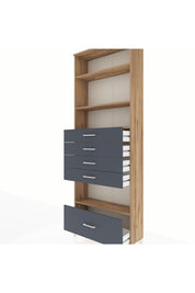Arges Dolap 4 Raflı 5 Çekmeceli 88x30x243 - S33M030V8A