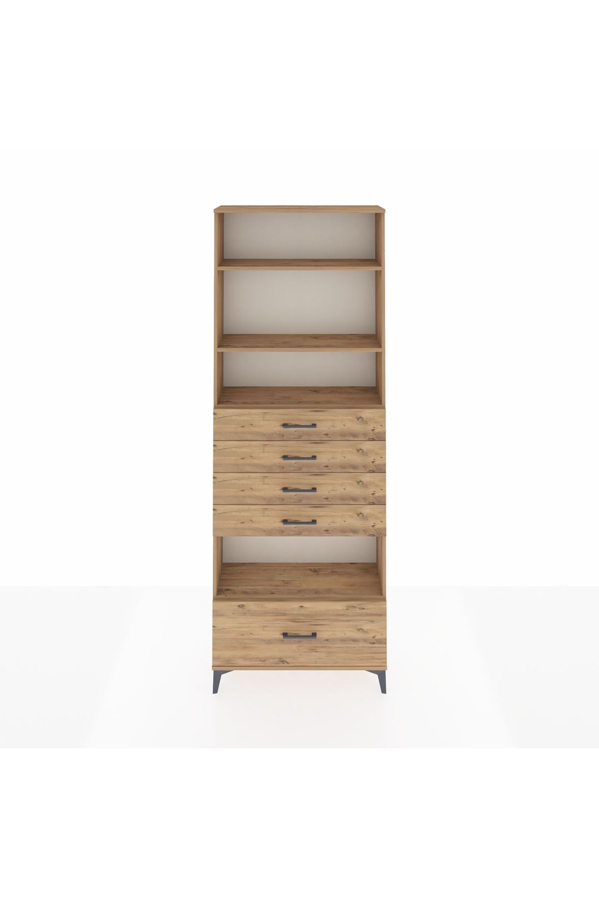 Arges Dolap 4 Raflı 5 Çekmeceli 88x30x243 - S33M030V9A