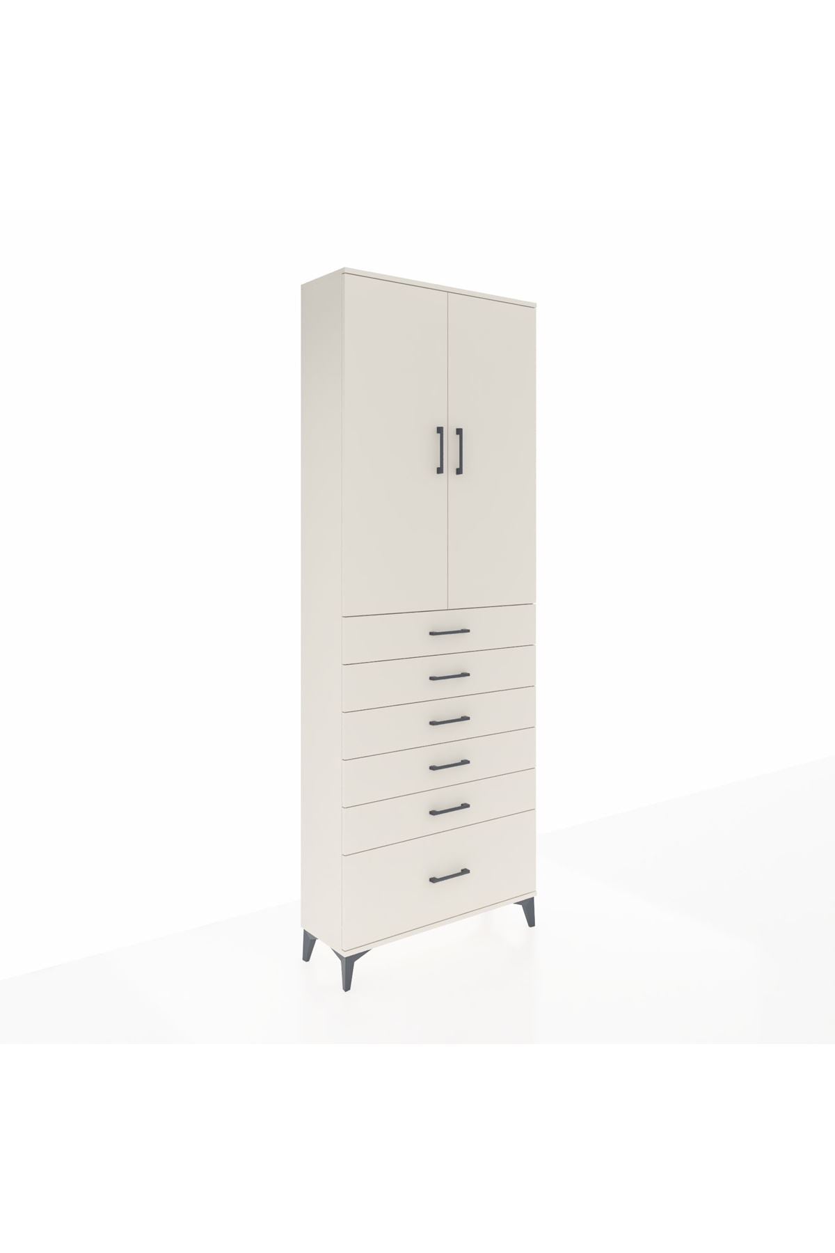 Arges Dolap 3 Raflı 6 Çekmeceli 2 Kapaklı 88x30x243 - S33M031V1A