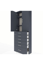 Arges Dolap 3 Raflı 6 Çekmeceli 2 Kapaklı 88x30x243 - S33M031V5A