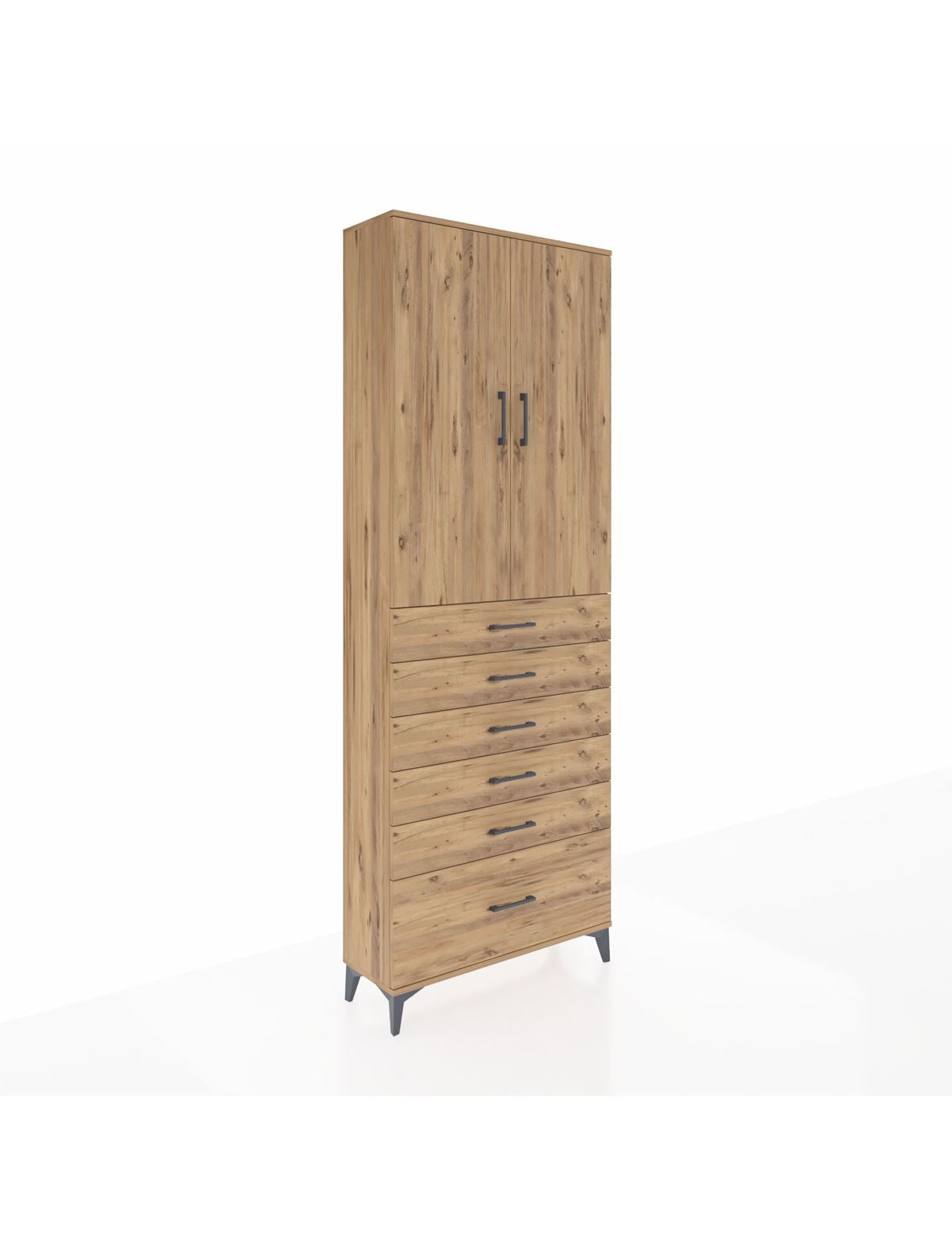 Arges Dolap 3 Raflı 6 Çekmeceli 2 Kapaklı 88x30x243 - S33M031V9A