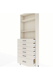 Arges Dolap 3 Raflı 6 Çekmeceli 88x30x243 - S33M032V1A