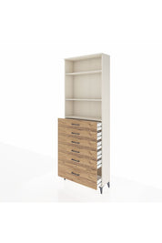 Arges Dolap 3 Raflı 6 Çekmeceli 88x30x243 - S33M032V3A