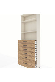 Arges Dolap 3 Raflı 6 Çekmeceli 88x30x243 - S33M032V3A