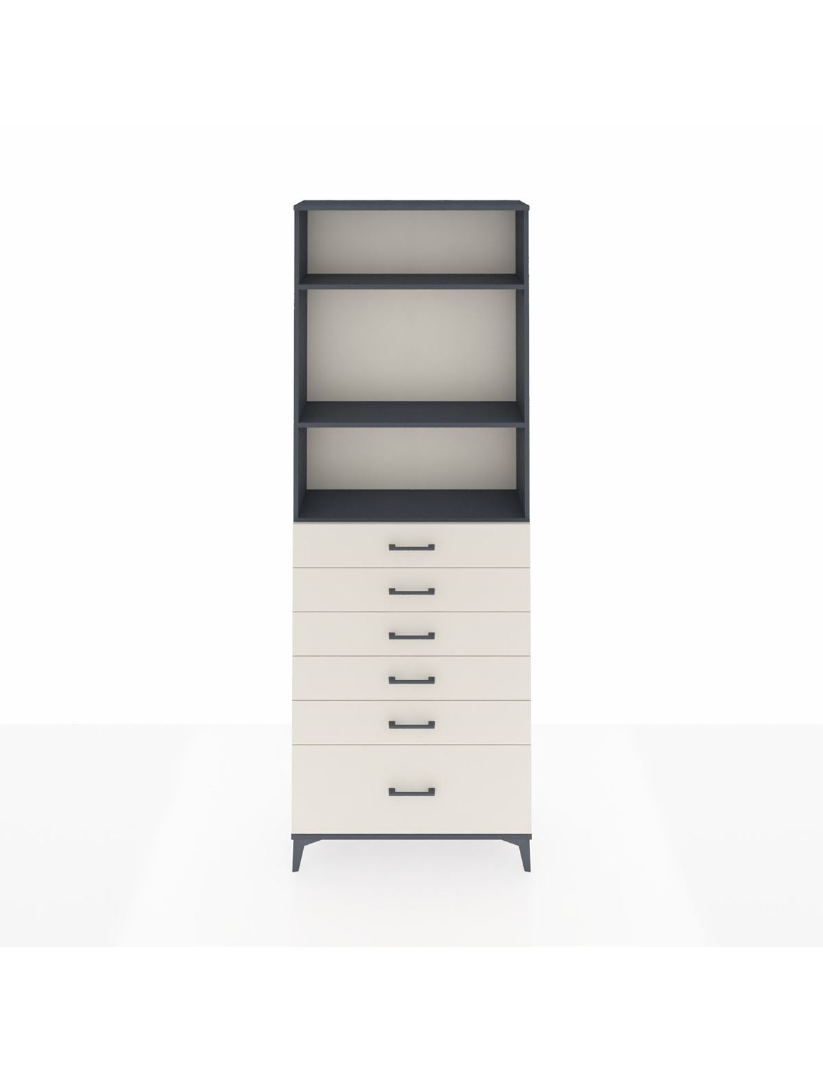 Arges Dolap 3 Raflı 6 Çekmeceli 88x30x243 - S33M032V4A