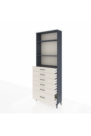 Arges Dolap 3 Raflı 6 Çekmeceli 88x30x243 - S33M032V4A