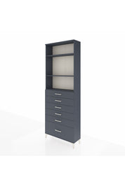 Arges Dolap 3 Raflı 6 Çekmeceli 88x30x243 - S33M032V5A