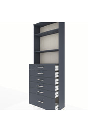 Arges Dolap 3 Raflı 6 Çekmeceli 88x30x243 - S33M032V5A