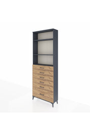 Arges Dolap 3 Raflı 6 Çekmeceli 88x30x243 - S33M032V6A