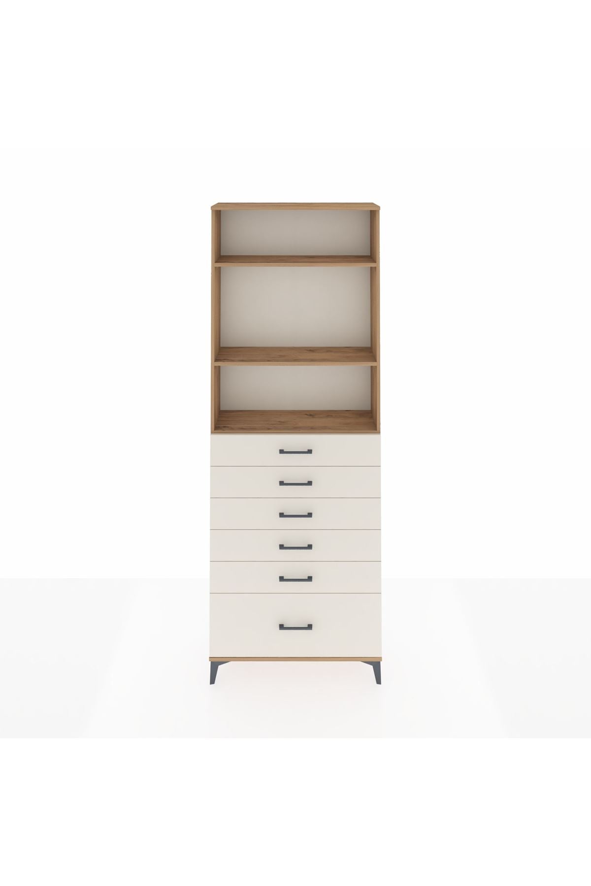 Arges Dolap 3 Raflı 6 Çekmeceli 88x30x243 - S33M032V7A