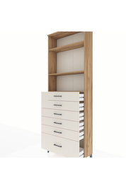 Arges Dolap 3 Raflı 6 Çekmeceli 88x30x243 - S33M032V7A