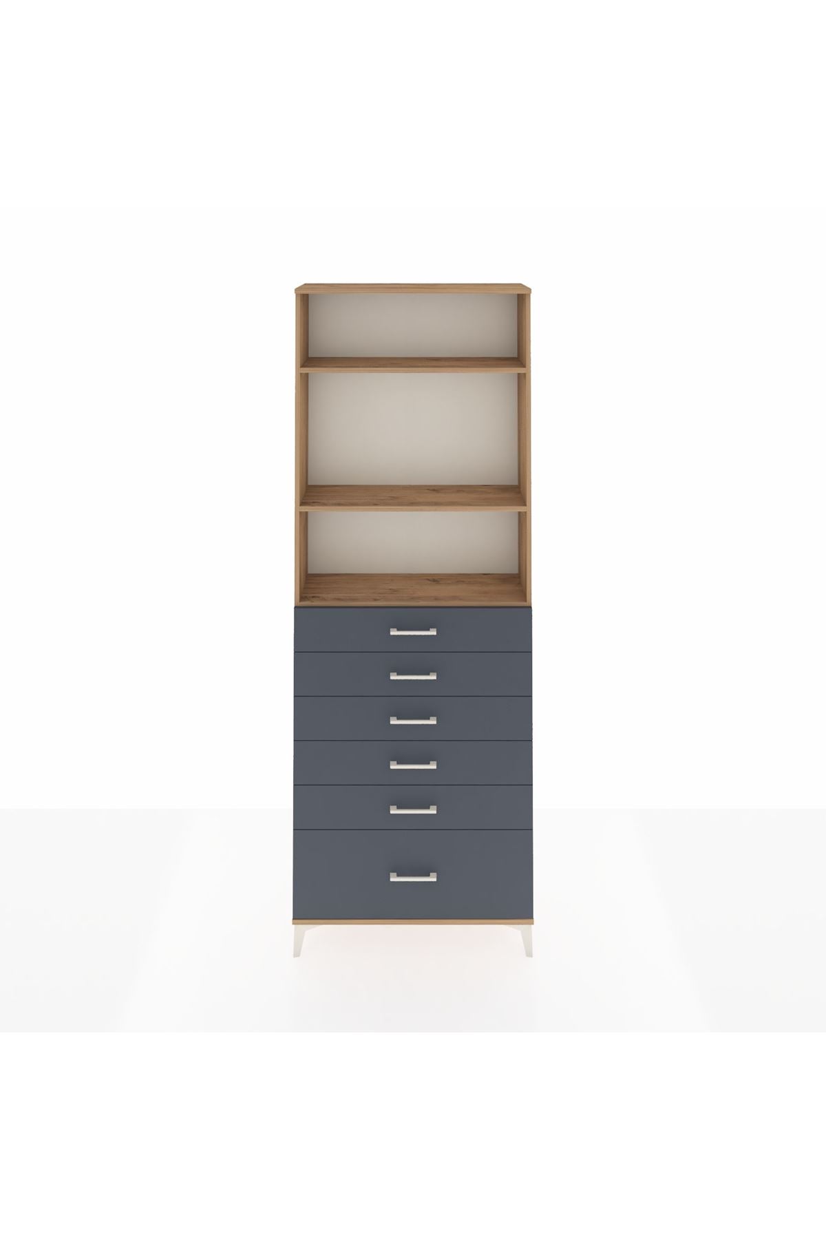 Arges Dolap 3 Raflı 6 Çekmeceli 88x30x243 - S33M032V8A